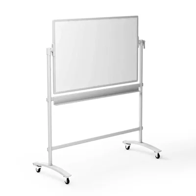 Mobiles magnetisches Whiteboard auf Rollen für flexible Präsentationen.